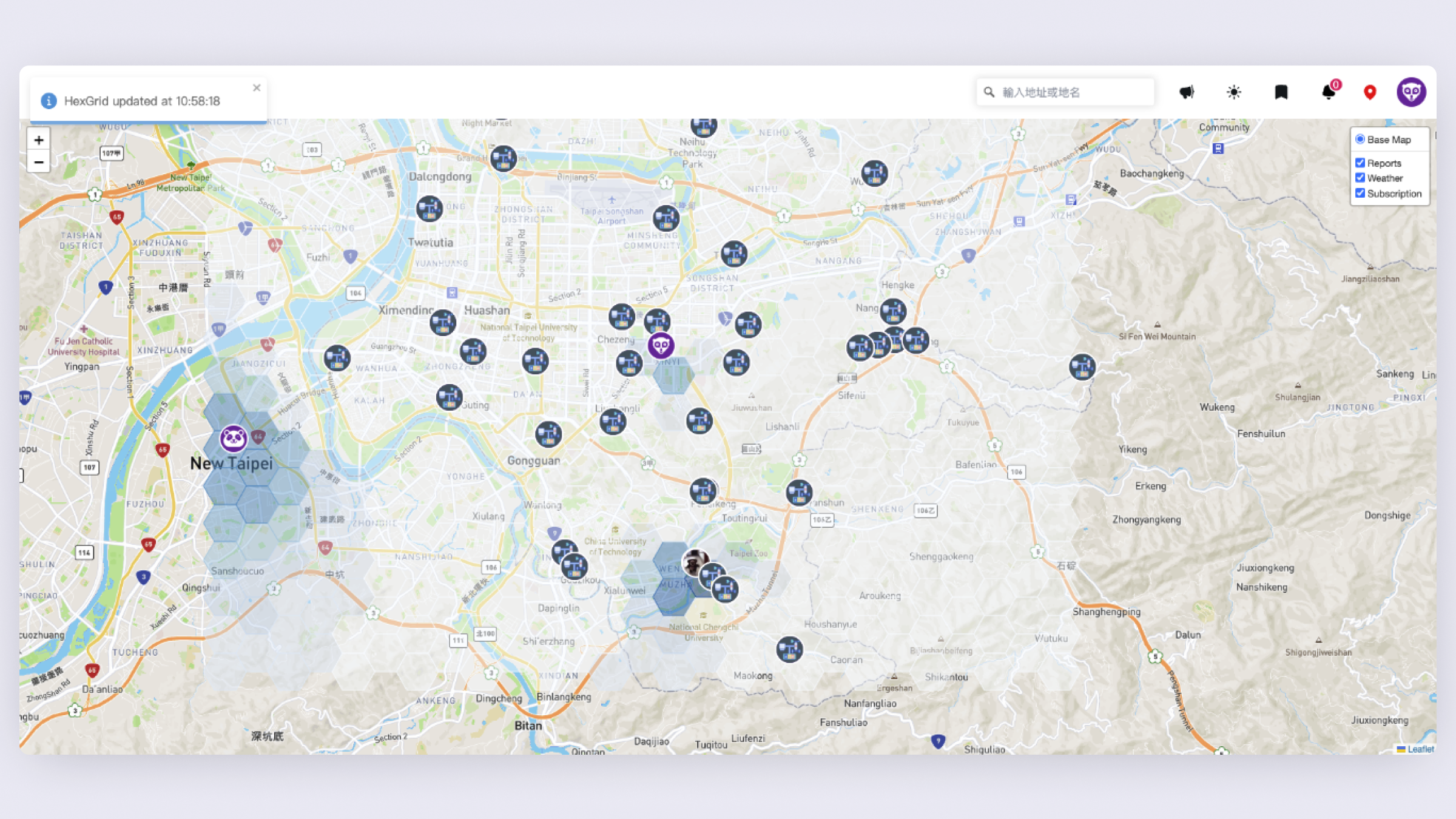 Pmap map UI screenshot