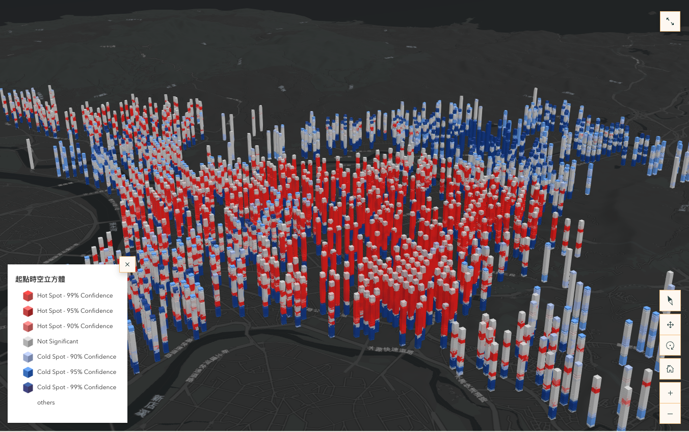 Space-time cube visualization